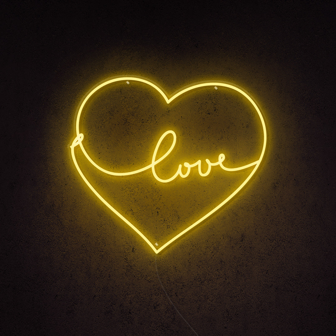 Love Heart Wedding Neon Sign Elitist