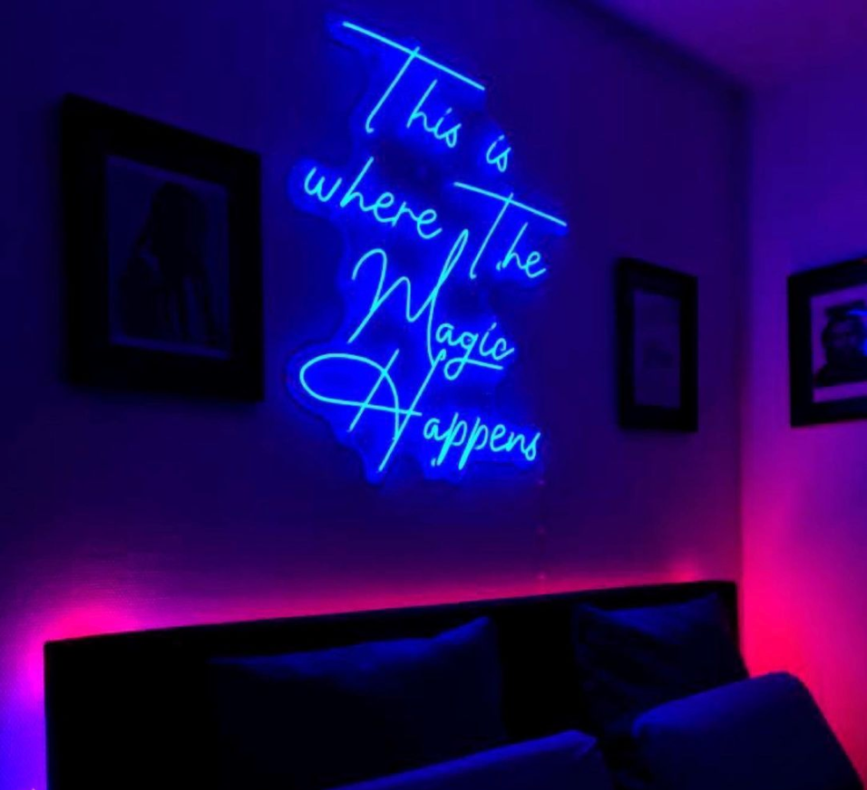 Custom neon led sign - This is where The Magic Happens – Elitist